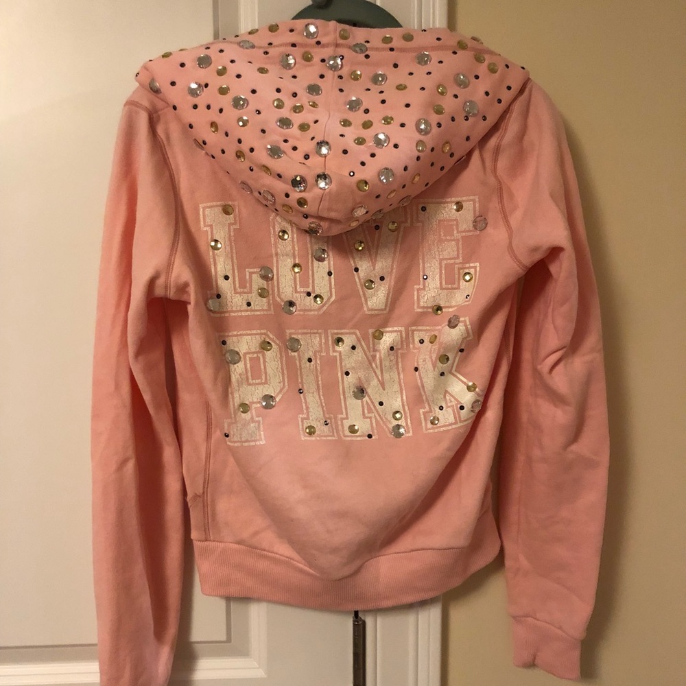 Victoria’s Secret PINK, rhinestone zip up, size S